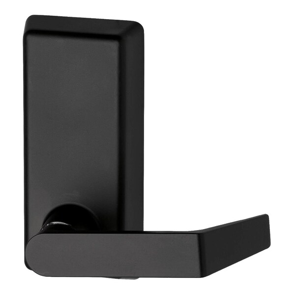 Grade 1 Exit Device Trim, Passage Function, Lever with Escutcheon, Flat Black Coated Finish, Left Ha